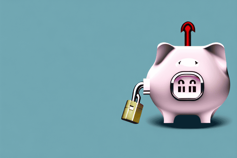 A piggy bank with a lock