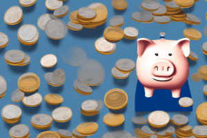 A piggy bank overflowing with coins