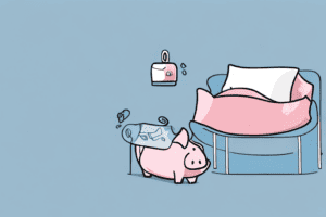 A bed and a piggy bank to represent a bed and isa